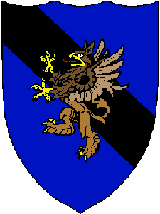 Heraldic shield with gryphon