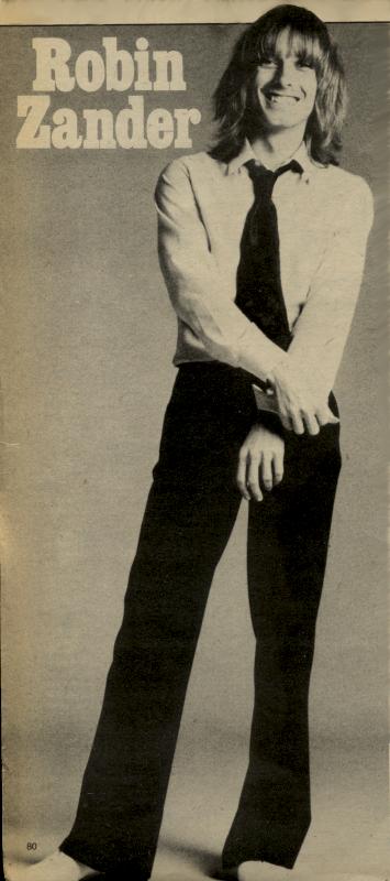 Robin Zander, circa 1979; from an article in 16 magazine