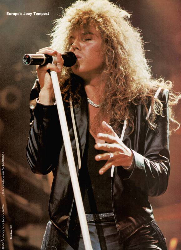 Joey Tempest, circa 1987; provenance unknown