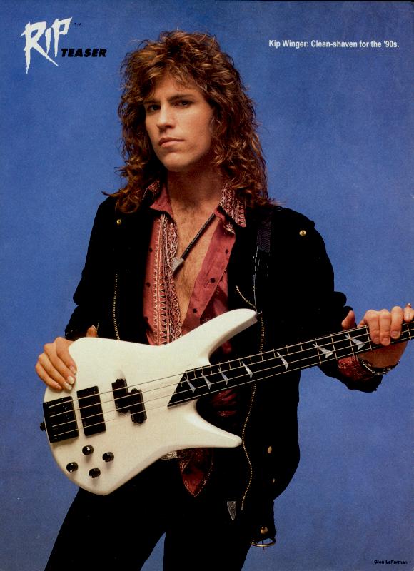 Kip Winger, circa 1990; from a RIP magazine pinup