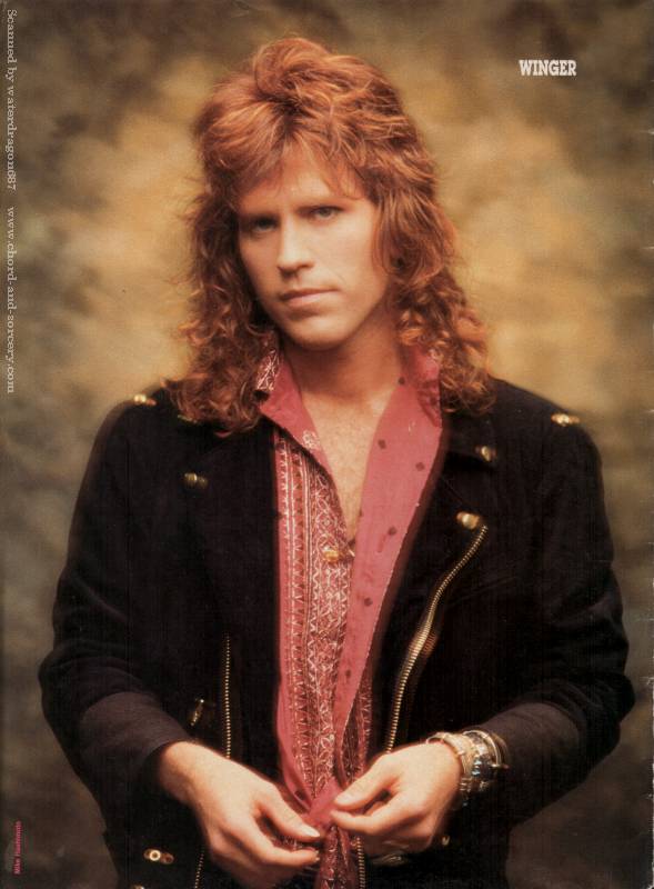 Kip Winger, circa 1990; from a RIP magazine pinup