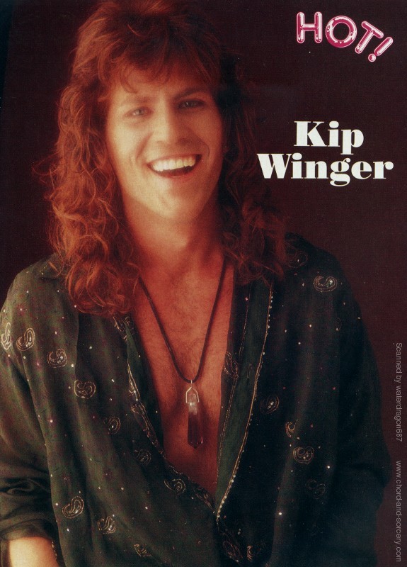 Kip Winger, circa 1989; from a HOT magazine pinup