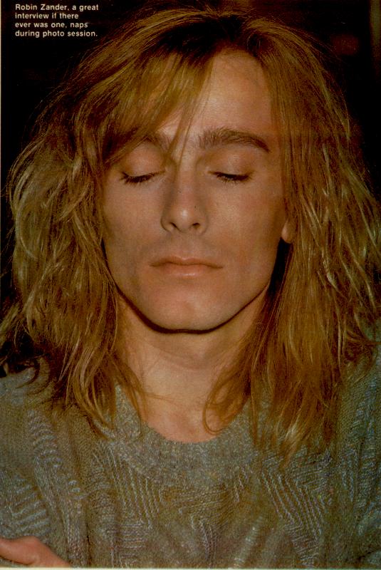 Robin Zander, early 1980's; provenance unknown