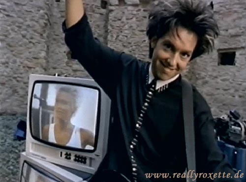 Per Gessle, circa 1989; screen capture from the music video for 'Dangerous'