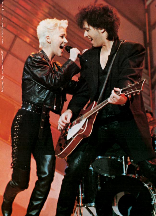 Per and Marie, circa 1990; from the September page of the 1994 Roxette wall calendar