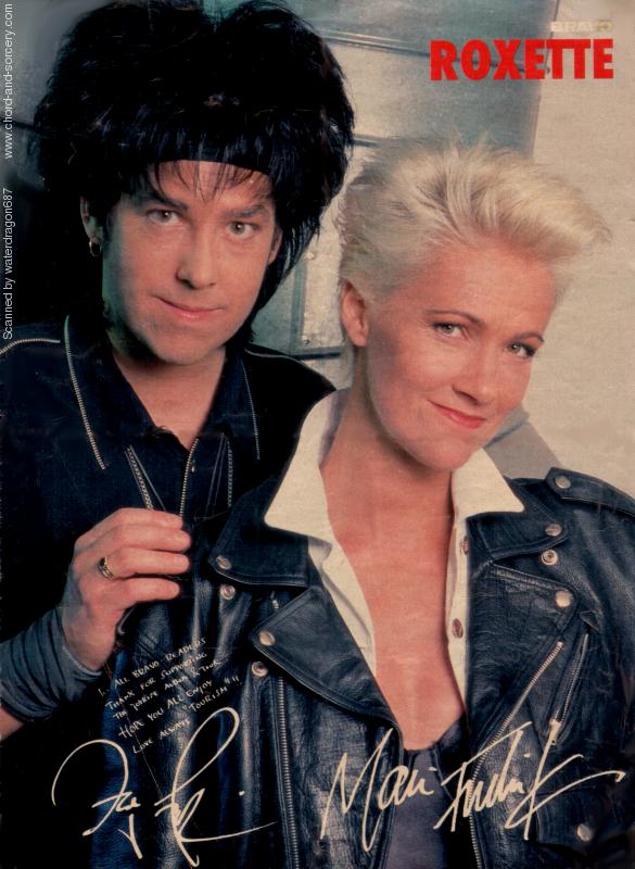 Per and Marie, circa 1992; from a BRAVO magazine pinup