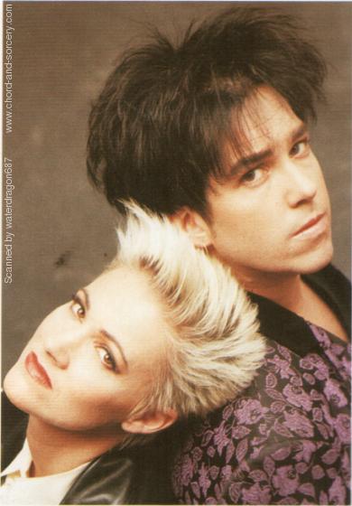Per and Marie, circa 1991; from Roxette's Join The Joyride tourbook