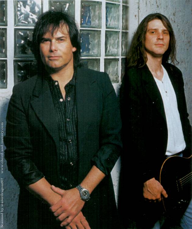 Jimi Jamison and Chris Adamson, from an article in the December 1999 issue of BURRN!, a Japanese music magazine, pages 128 and 129