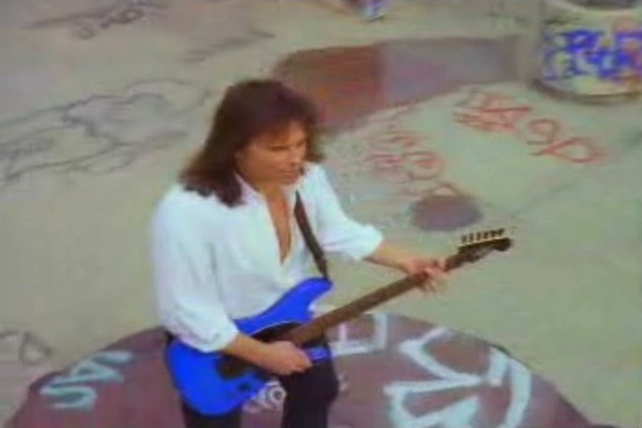 Screenshot from the music video for Jimi Jamison's song 'I'm Always Here'