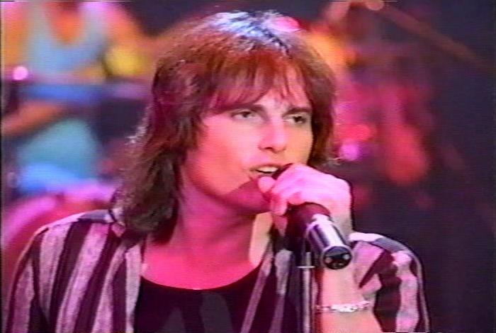 Screenshot from the music video for Survivor's song 'Burning Heart'