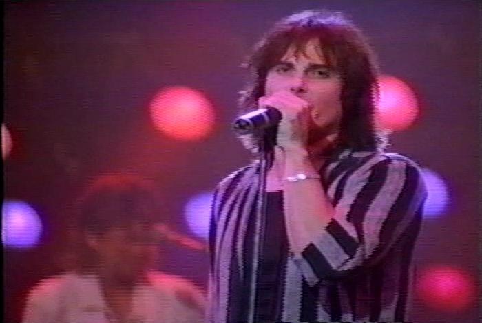 Screenshot from the music video for Survivor's song 'Burning Heart'