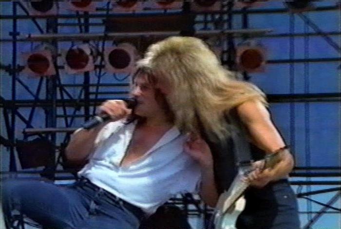 Screenshot from the music video for Survivor's song 'Didn't Know It Was Love'
