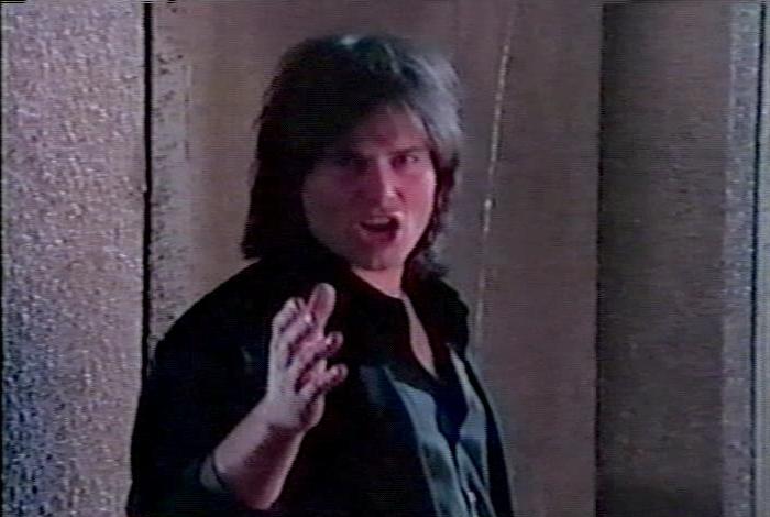 Screenshot from the music video for Survivor's song 'Is This Love'