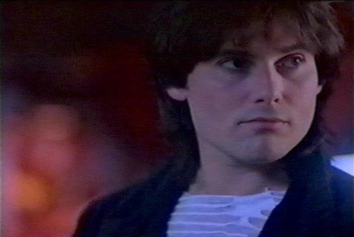 Screenshot from the music video for Survivor's song 'The Search Is Over'