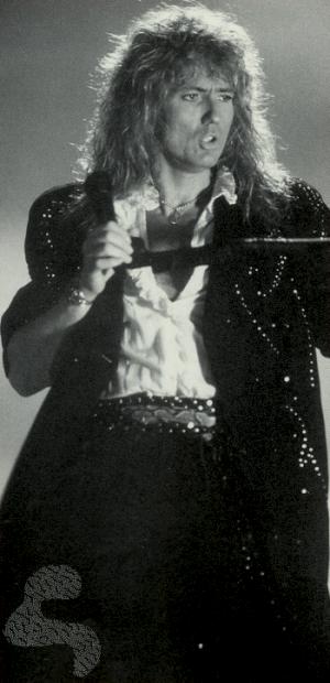 David Coverdale, circa 1987; a shot from the music video for 'Is This Love'