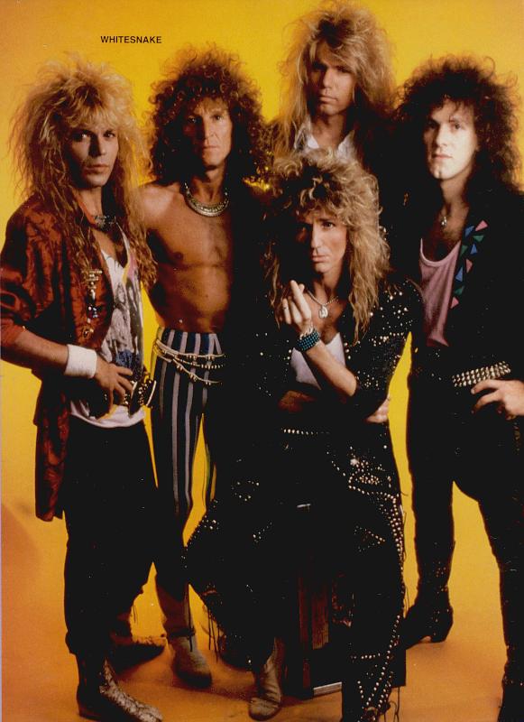 Whitesnake, circa 1987; from a METAL EDGE pinup